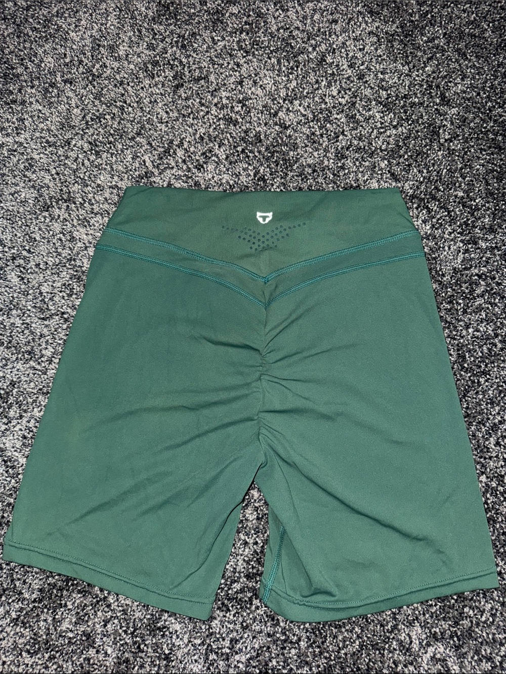 TomTiger Green Athletic Biker Shorts with Scrunch Back